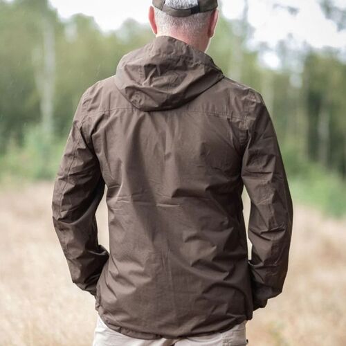 Αδιάβροχο μπουφάν Nordic Path Rain Black / Wood Brown