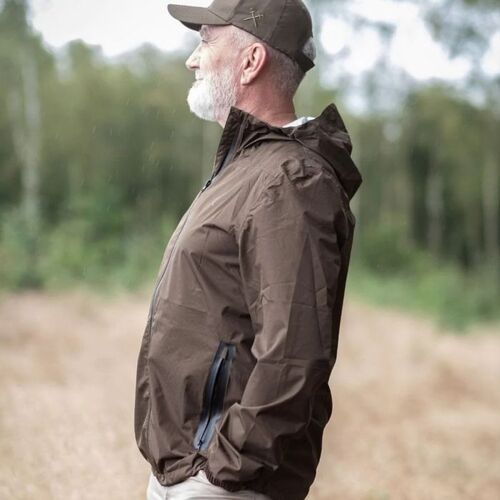 Αδιάβροχο μπουφάν Nordic Path Rain Black / Wood Brown