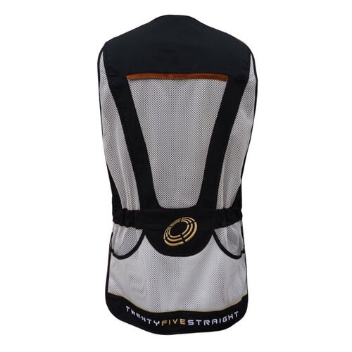 Shooting vest left handed 25 Straight Black / White