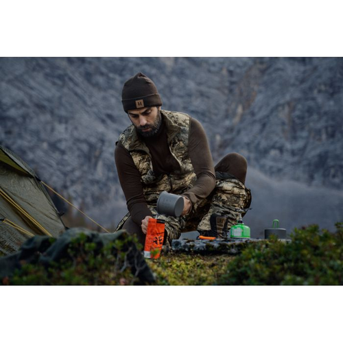 Ισοθερμική μπλούζα μακρυμάνικη Harkila με φερμουάρ Base Warm Shadow Brown