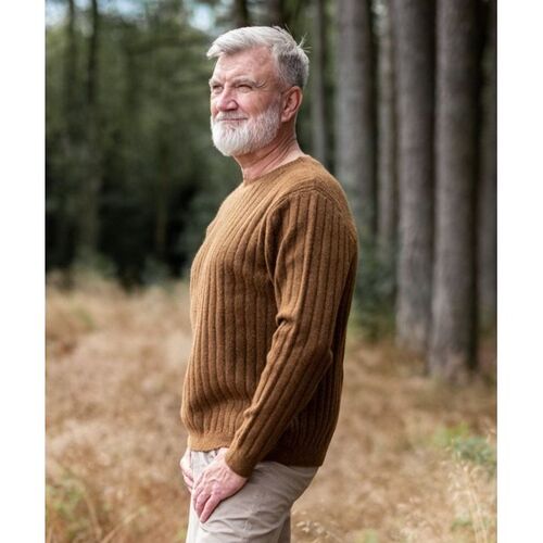 Πουλόβερ πλεκτό Nordic Path Rene Wood Brown