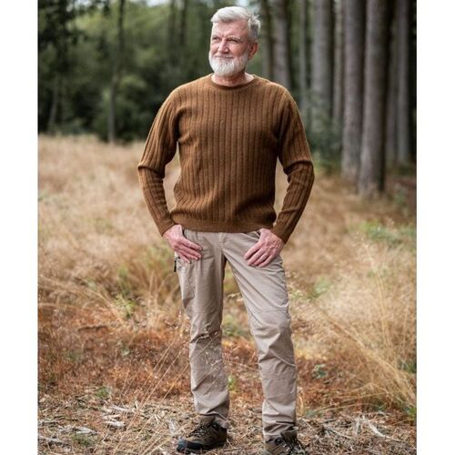 Πουλόβερ πλεκτό Nordic Path Rene Wood Brown