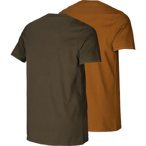 T-shirt short sleeve Harkila Graphic Willow Green/Rustique Clay 2-pack